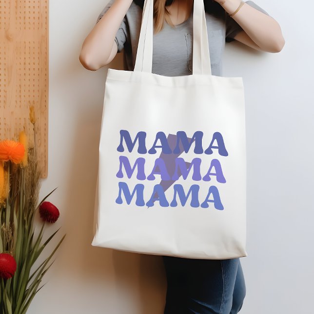 Bolsa Tote Mama Mama Azul e Roxa Cita Tote Bag (Criador carregado)