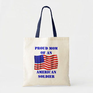 Bolsa Tote Mamã orgulhosa de uma sacola americana da bandeira
