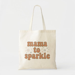 Bolsa Tote Mama para Brilhar: Tipografia Mãe Retro Groovy