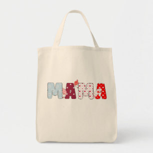 Bolsa Tote Mama Patchwork Tote Bag - Letra Coração Cuta Desig