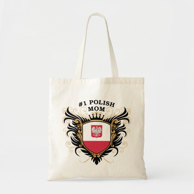 Bolsa Tote Mamã polonesa do número um (Frente)