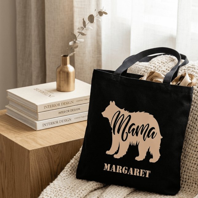 Bolsa Tote mama ursa elegante personalizada  (Criador carregado)