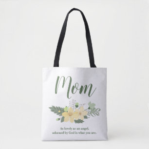 Bolsa Tote Mamãe Beauty Floral Citação
