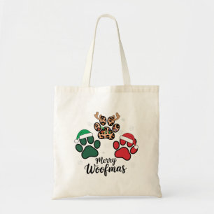 Bolsa Tote Mamãe Cachorro Natal Feliz Woofmas Amante de Cacho