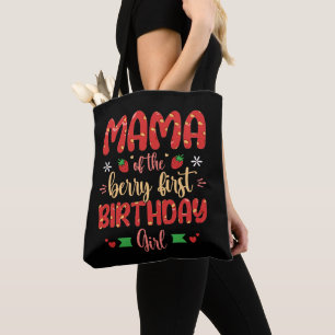 Bolsa Tote Mamãe Da Primeira Rapariga De Aniversário, Mãe Eng