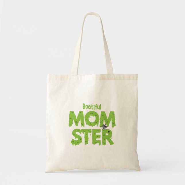 Bolsa Tote Mamãe Dia de as Bruxas engraçado de Momster Bootic (Frente)