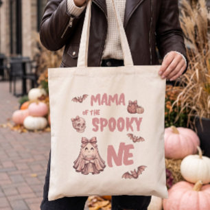 Bolsa Tote Mamãe do Espiritoso Um Cute Pinkoween Party