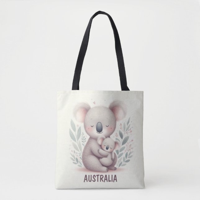 Bolsa Tote Mamãe e bebê Koala Hug | Austrália (Frente)