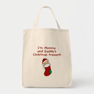 Bolsa Tote Mamãe e Pai presente de Natal
