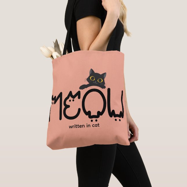 Bolsa Tote Mamãe Gata FOFA Minimalista (Close Up)