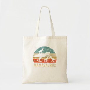 Bolsa Tote Mamãe Mãe Dinossauro Engraçado 3 Três Crianças Mam
