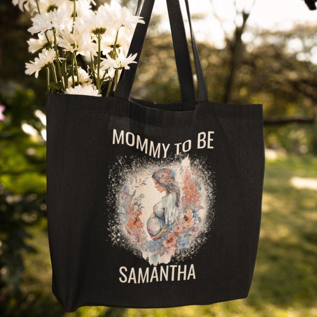 Bolsa Tote Mamãe para ser florido dia das mães (Criador carregado)