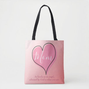 Bolsa Tote Mamãe rosa adorável