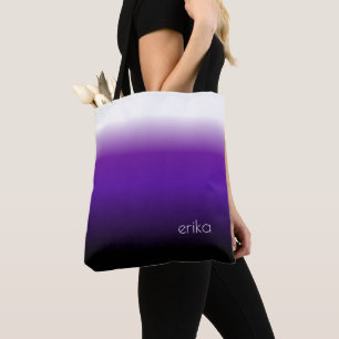 Bolsa Tote Mambre Preto Púrpura Branca