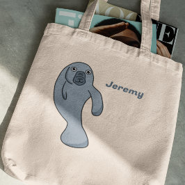 Bolsa Tote Manateado de Cartoon Bonito Personalizado