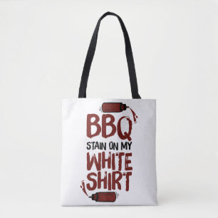 Bolsa Tote Manchas de churrasco no meu Premium Branco
