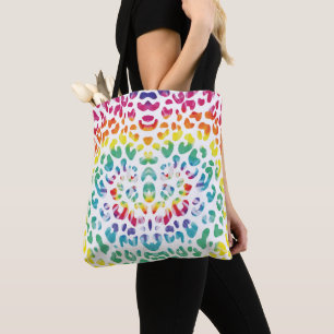 Bolsa Tote Manchas-leopardo-arco-íris