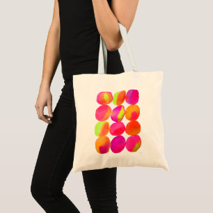 Bolsa Tote Manchas neon de aquarela pop art