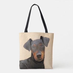 Bolsa Tote Manchester Terrier Pintura Original