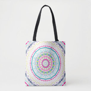 Bolsa Tote mandala colorida