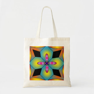Bolsa Tote mandala colorido em estilo de azulejo