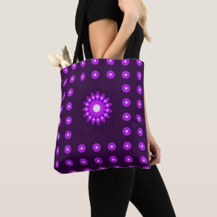 BOLSA TOTE MANDALA DE FLOR BRANCO