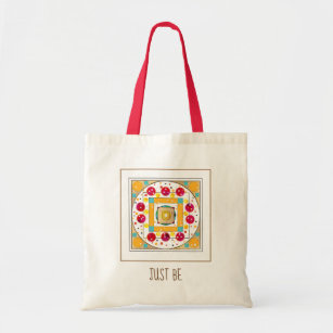 Bolsa Tote Mandala Design com Tipografia Personalizada