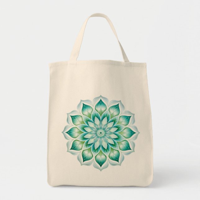 Bolsa Tote Mandala / Design de Flor (Frente)
