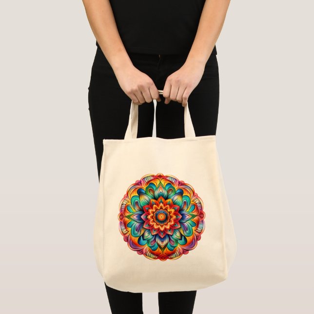 Bolsa Tote Mandala / Design de Flor (Frente (produto))