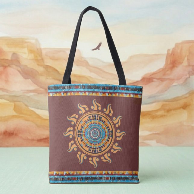 Bolsa Tote Mandala do Sol do Sudoeste (Criador carregado)