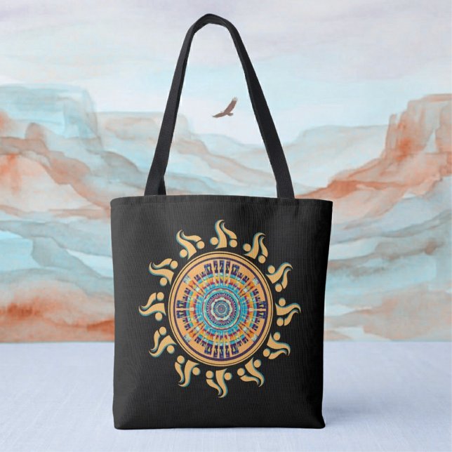 Bolsa Tote Mandala do Sol do Sudoeste (Criador carregado)