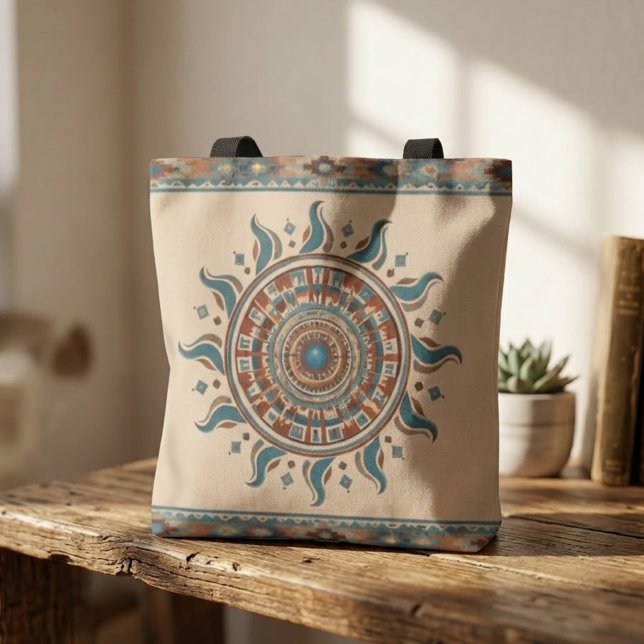 Bolsa Tote Mandala do Sol Sudoeste (Criador carregado)