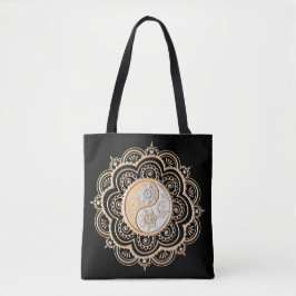 Bolsa Tote Mandala Dourado e Prateado
