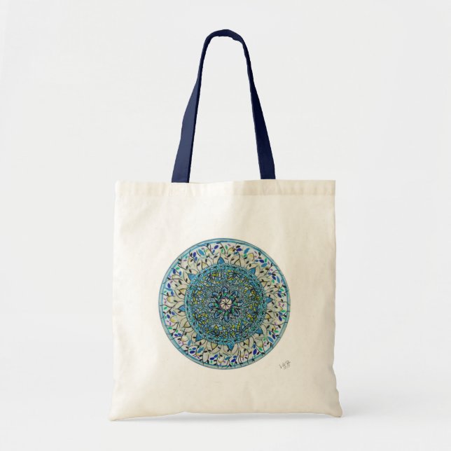 Bolsa Tote Mandala Essência Floral (Frente)