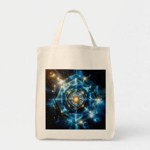 Bolsa Tote Mandala Estrela Universo Geométrico Cósmico Abstra