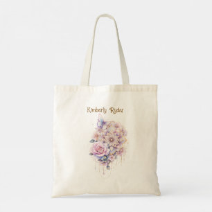 Bolsa Tote Mandala Floral Etérea em Elegância Pastel Suave