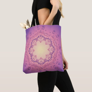 Bolsa Tote Mandala floral étnica