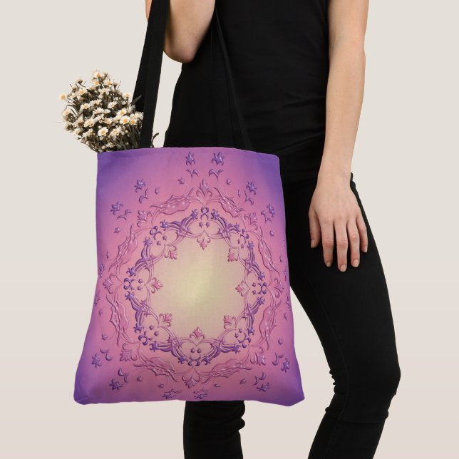 Bolsa Tote Mandala floral étnica (Close Up)
