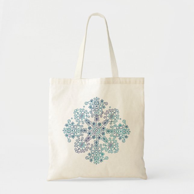 Bolsa Tote Mandala Folclórica (Frente)
