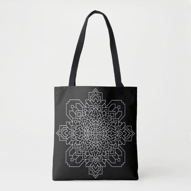 Bolsa Tote Mandala geométrica #11 (Frente)