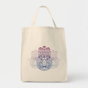 Bolsa Tote Mandala Henna Mão Lotus