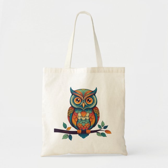 Bolsa Tote Mandala Owl (Frente)