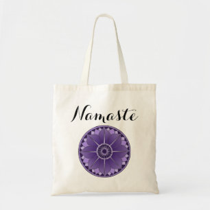 Bolsa Tote Mandala Roxo Namaste Moderno