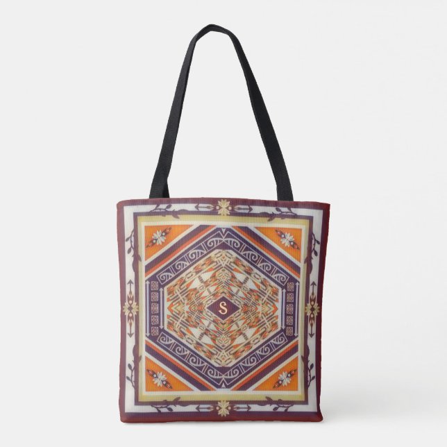 Bolsa Tote Mandala Tribal Novo (Verso)