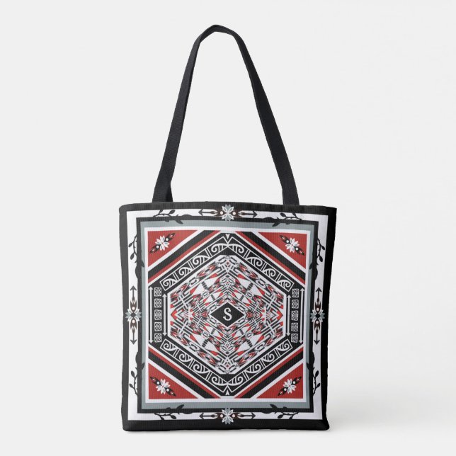 Bolsa Tote Mandala Tribal Novo (Verso)