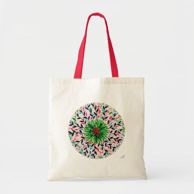 Bolsa Tote Mandala Verde Vida (Frente)