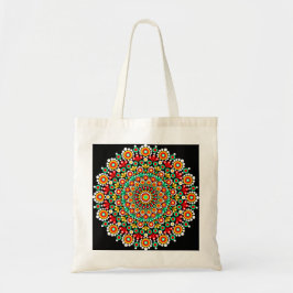 Bolsa Tote Mandalas Coloridos Boho Floral Geométrico Canvas 
