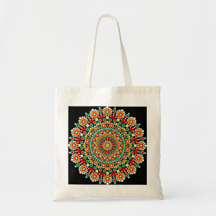 Bolsa Tote Mandalas Coloridos Boho Floral Geométrico Canvas 