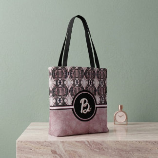 Bolsa Tote Mandalas Conectadas Rosa e Preto