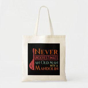 Bolsa Tote Mandolin Lover Nunca Subestima Um Velho Com